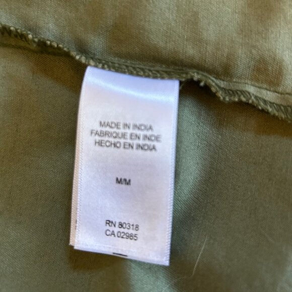 Women's Lucky Brand Fall Olive Green Utility Jacket  Zipper & Snap close size M - Picture 11 of 11